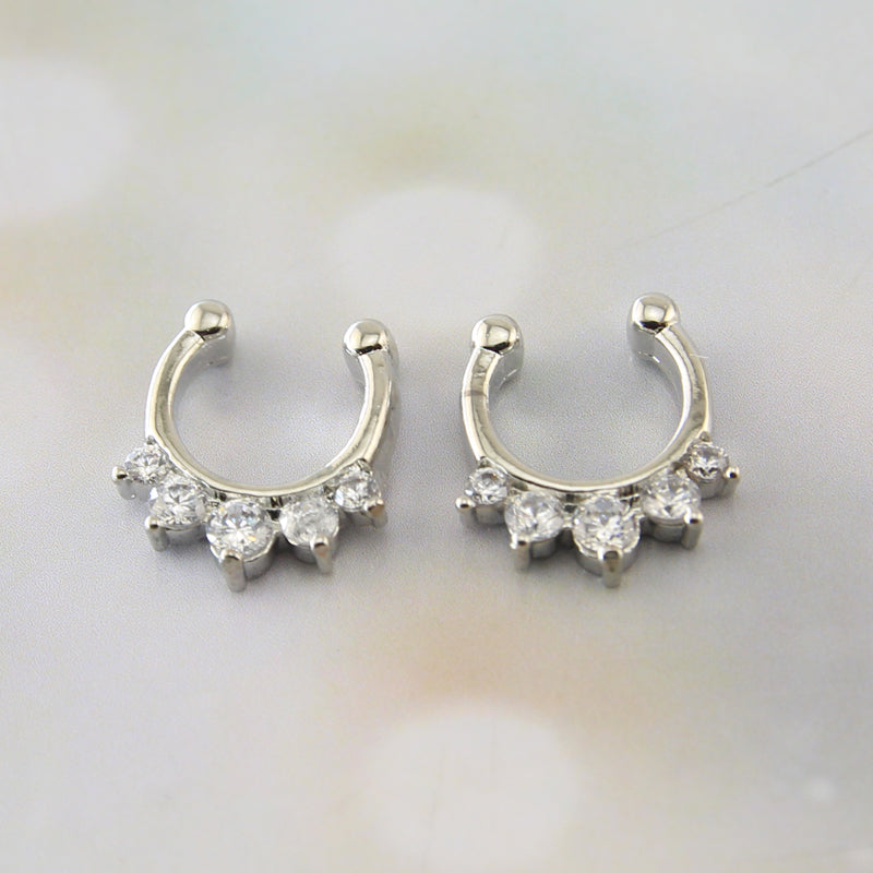 16G-Non-Piercing-Septum-Ring-White-Zircon-False-Nose-Piercing-Jewelry