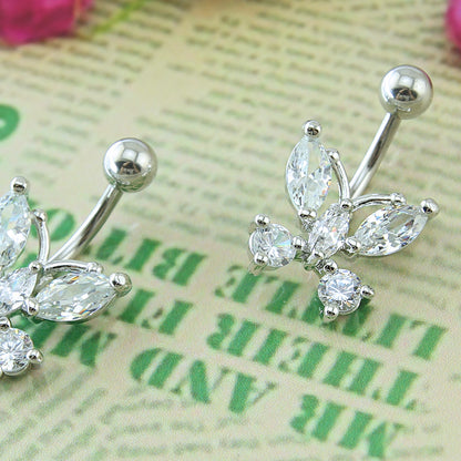 14g-Butterfly-Stainless-Steel-Belly-Piercing-Cubic-Zirconia-Navel-Piercing-Jewelry