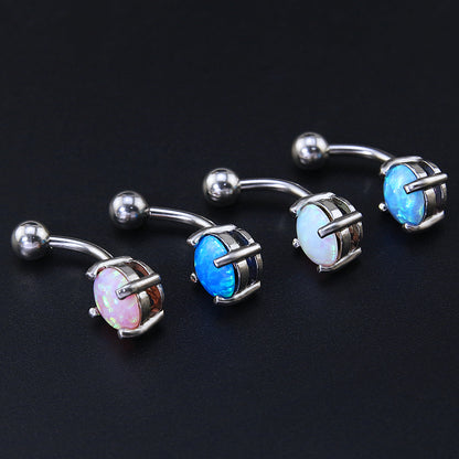 opal belly button rings