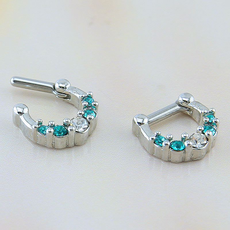 Blue-White-Zirconia-Septum-Clicker-16g-Helix-Tragus-Cartilage-Piercing-Jewelry