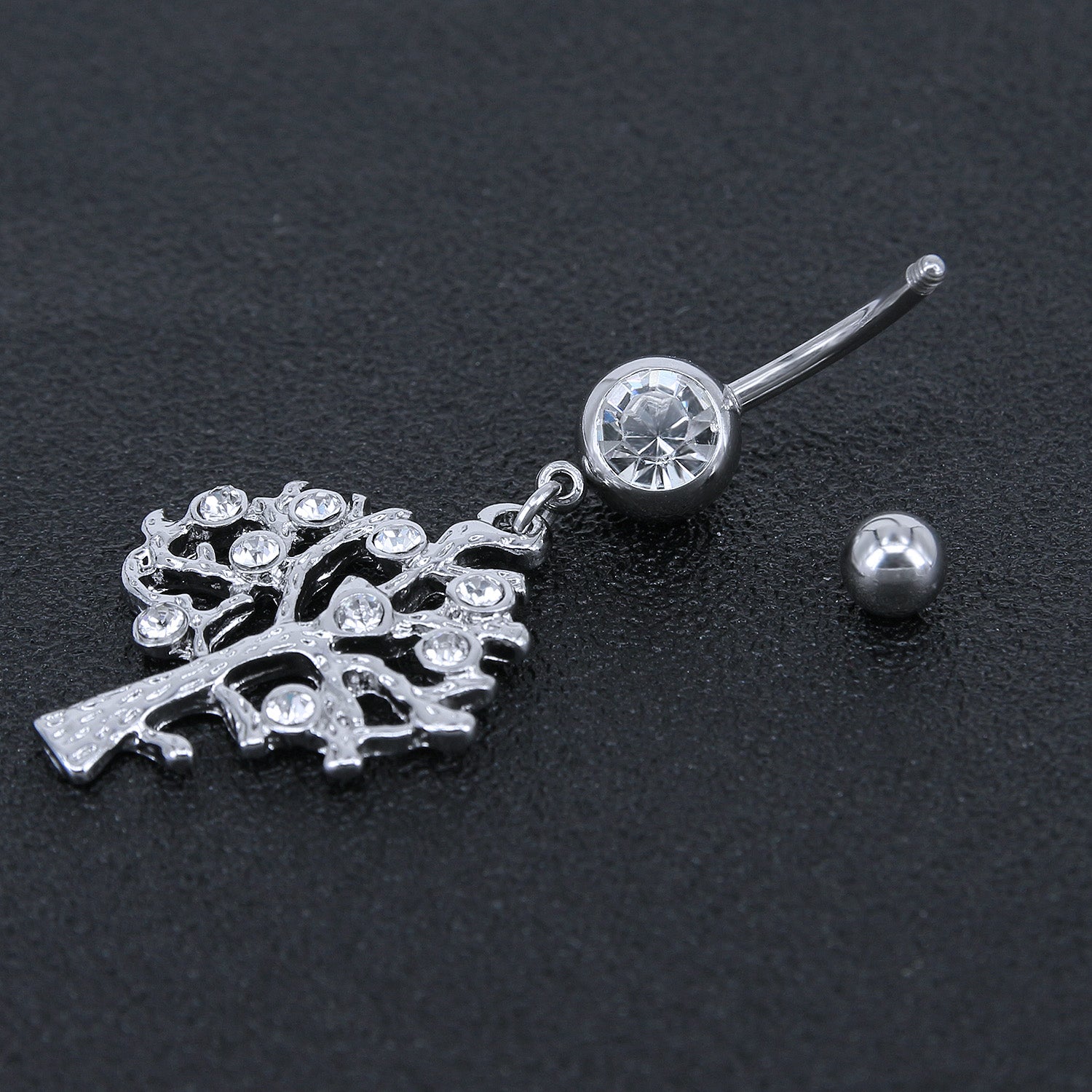 14g-Drop-Dangle-Tree-Shape-Navel-Ring-Piercing-Stainless-Steel-Navel-Piercing-Jewelry