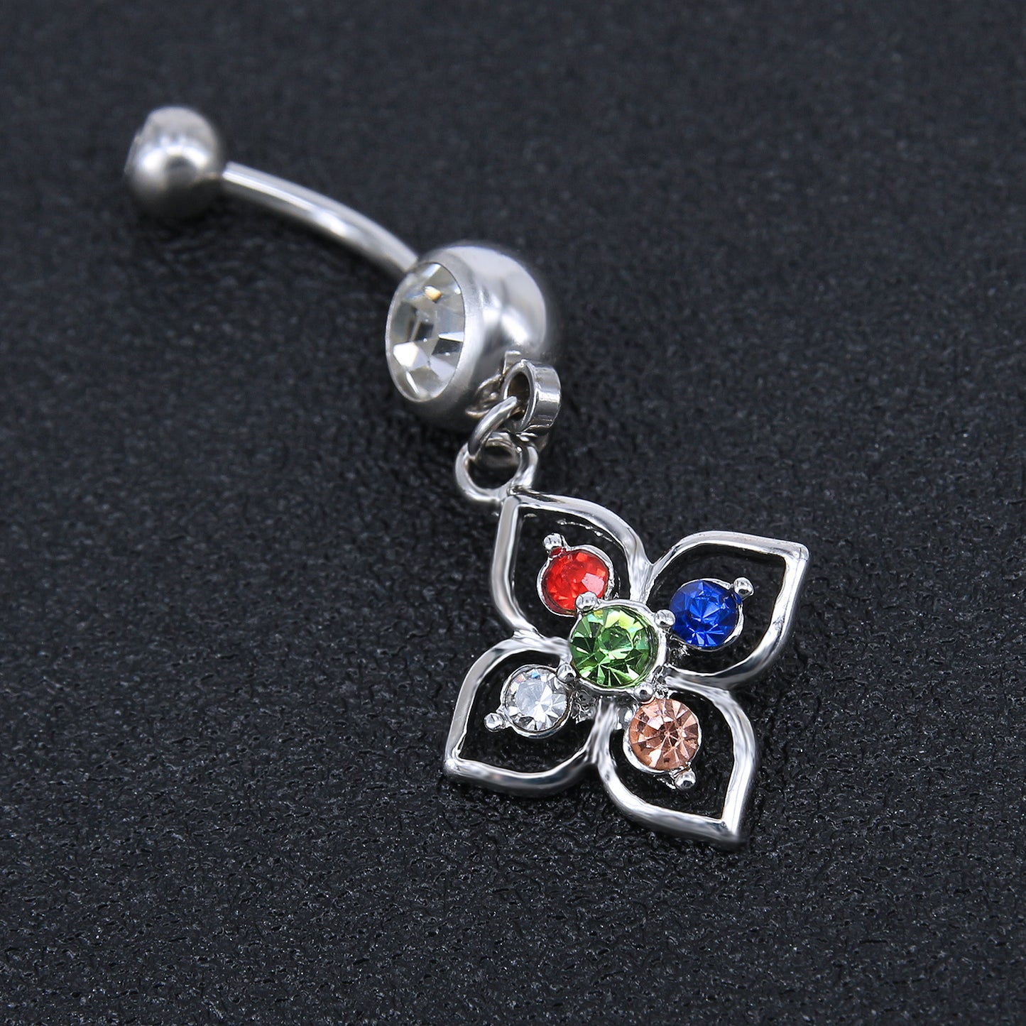 colorful belly button rings