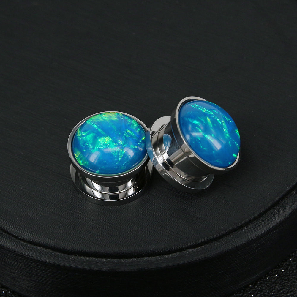 1-Pair-6-18mm-316L-Stainless-Steel-Ear-Tunnel-Plug-Unisex-Resin-Ear-Plug-Expanders-Body-Jewelry