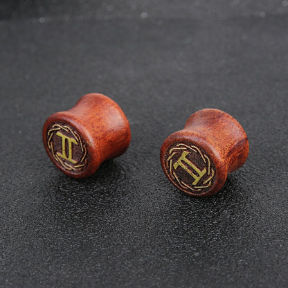 1-Pair-8-20mm-Reddish-Brown-Gemini-Ear-Plug-Carved-Solid-Wood-Expander-Ear-Gauges-Piercings