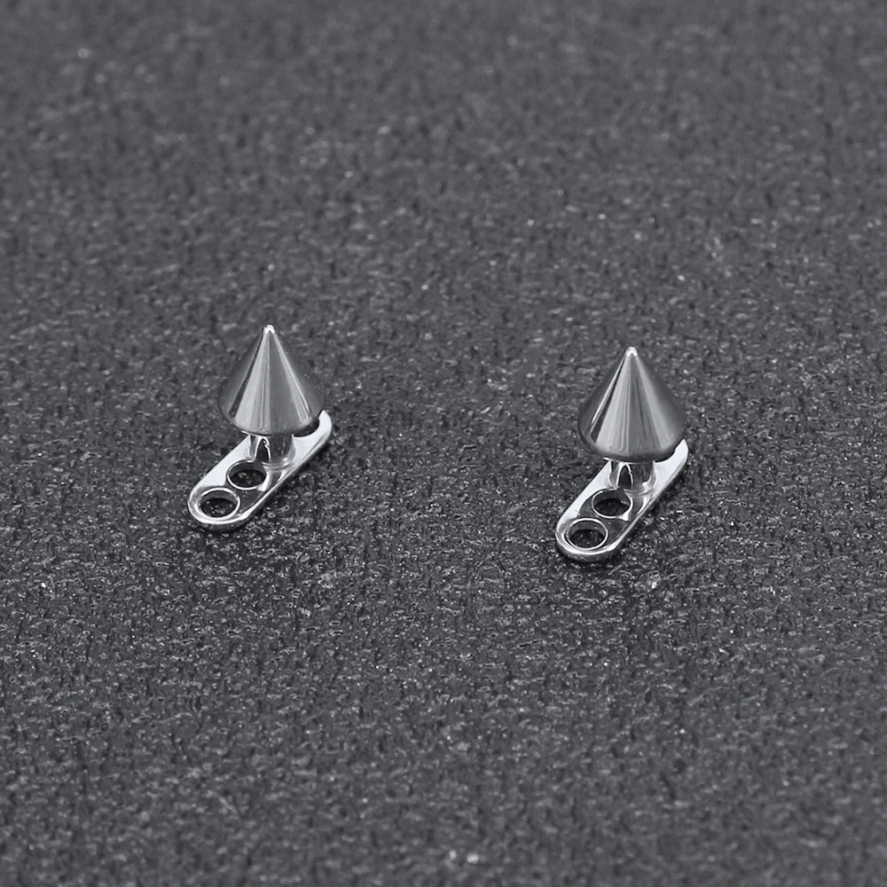 2Pcs G23 Titanium Dermal Anchor Taper Top Microdermals Piercing