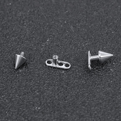 2Pcs G23 Titanium Dermal Anchor Taper Top Microdermals Piercing