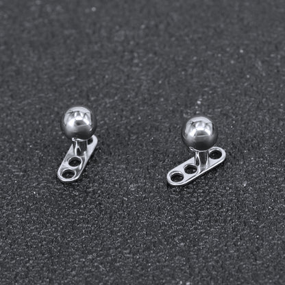 2Pcs G23 Titanium Dermal Anchor Ball Top Microdermals Piercing