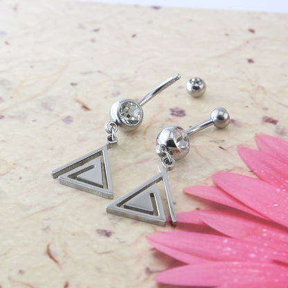 14g-Dangle-Triangle-Navel-Rings-Stainless-Steel-Navel-Ring-Piercing-Jewelry