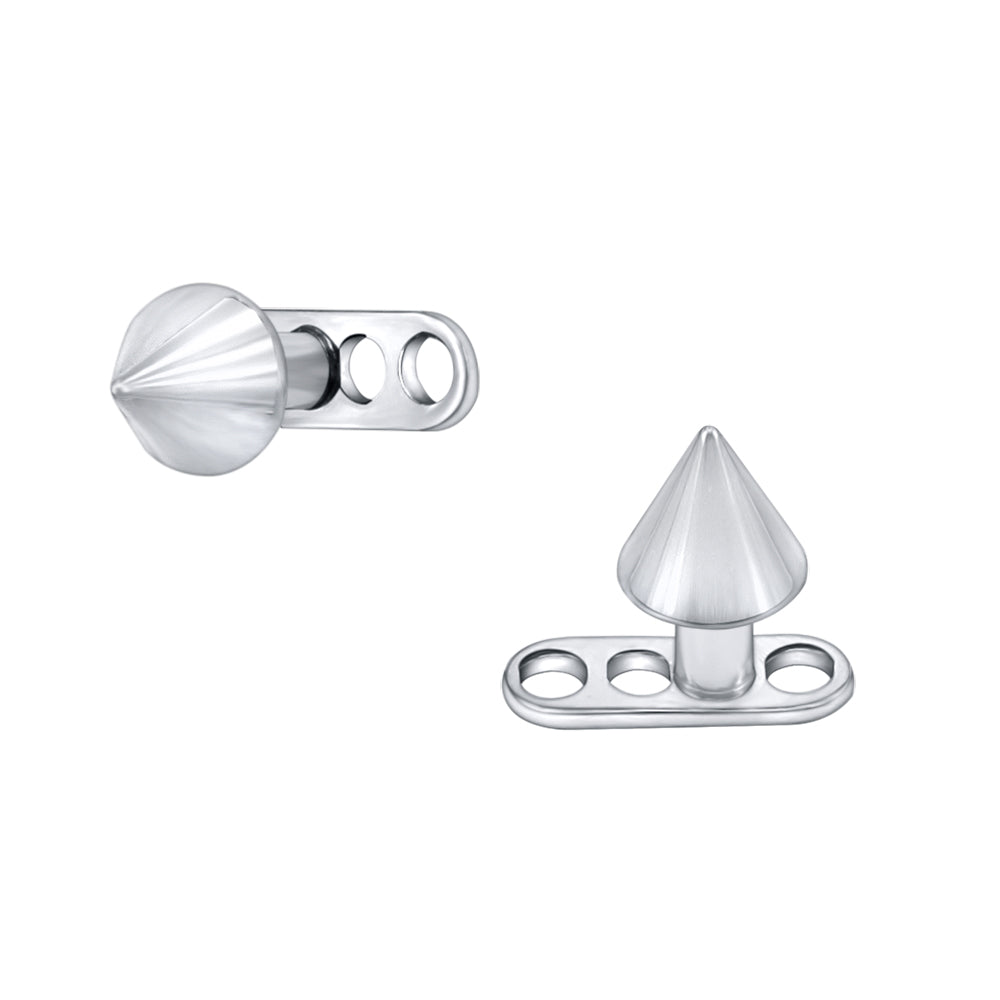 2Pcs G23 Titanium Dermal Anchor Taper Top Microdermals Piercing