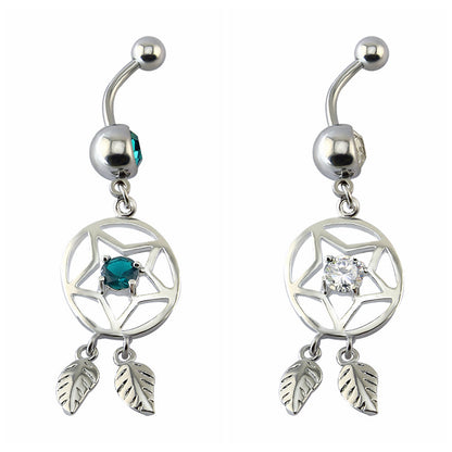 blue belly button rings