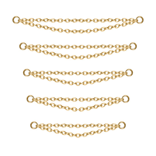 5pcs-set-gold-double-layers-chains-nose-stud-chain-economic-set