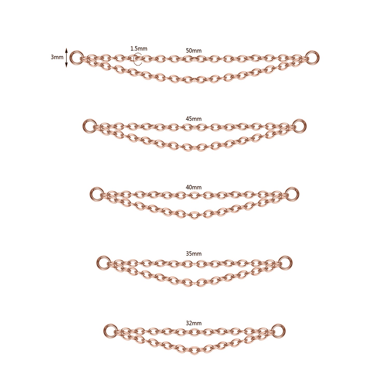 stainless-steel-rose-gold-double-layers-chains-nose-stud-chain