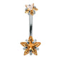 star belly button ring