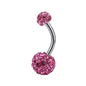 14g-Double-Ball-Belly-Button-Rings-Cubic-Zirconia-Navel-Piercing-Jewelry