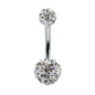 Double-Crystal-Disco-Ball-14G-Stainless-Steel-Navel-Belly-Button-Rings