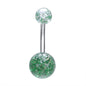 Glowing Luminous 14g Belly Button Rings Double Ball Belly Navel Piercing Jewelry