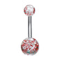 Glowing Luminous 14g Belly Button Rings Double Ball Belly Navel Piercing Jewelry