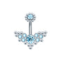 14g Angle Wing Stainless Steel Ball Belly Button Rings Sun Flower Belly Navel Piercing Jewelry