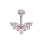 14g Angle Wing Stainless Steel Ball Belly Button Rings Sun Flower Belly Navel Piercing Jewelry