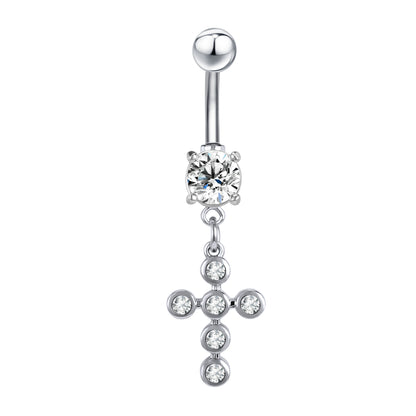 dangle-cross-belly-button-rings