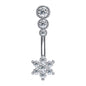 Snowflake-with-Zirconia-Inlay-Belly-Button-Rings