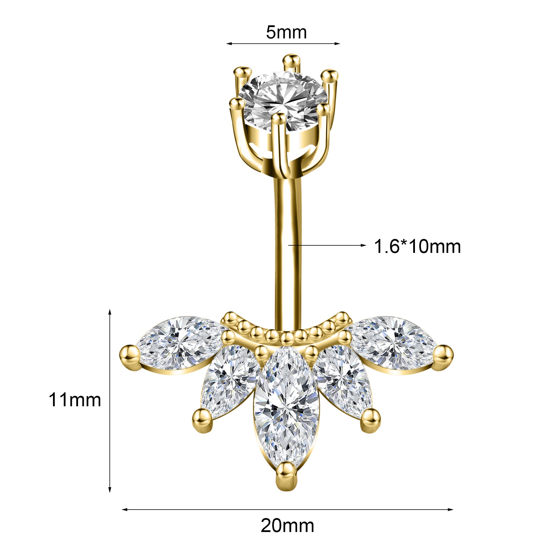 oval-zircon-inlay-flower-belly-button-rings-ab-white-crystal-belly-navel-piercing