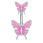 Butterfly Epoxy Colorful Belly Button Rings