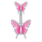 Butterfly Epoxy Colorful Belly Button Rings