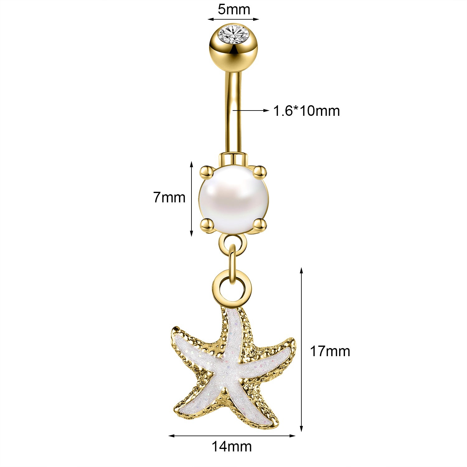 Starfish belly button deals ring