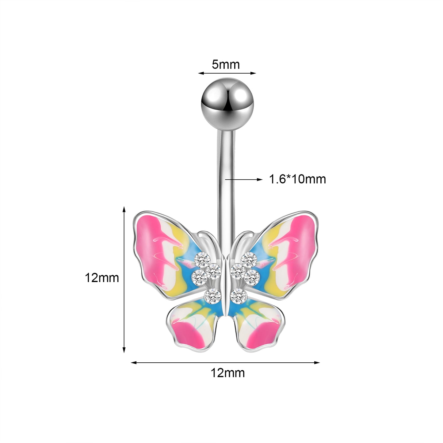 14g-colorful-butterfly-belly-button-rings-alloy-patteren-belly-navel-piercing