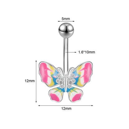 14g-colorful-butterfly-belly-button-rings-alloy-patteren-belly-navel-piercing