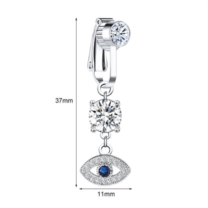 Fake-Silver-Belly-Navel-Clip-Eye-Crystal-Belly-Button-Rings