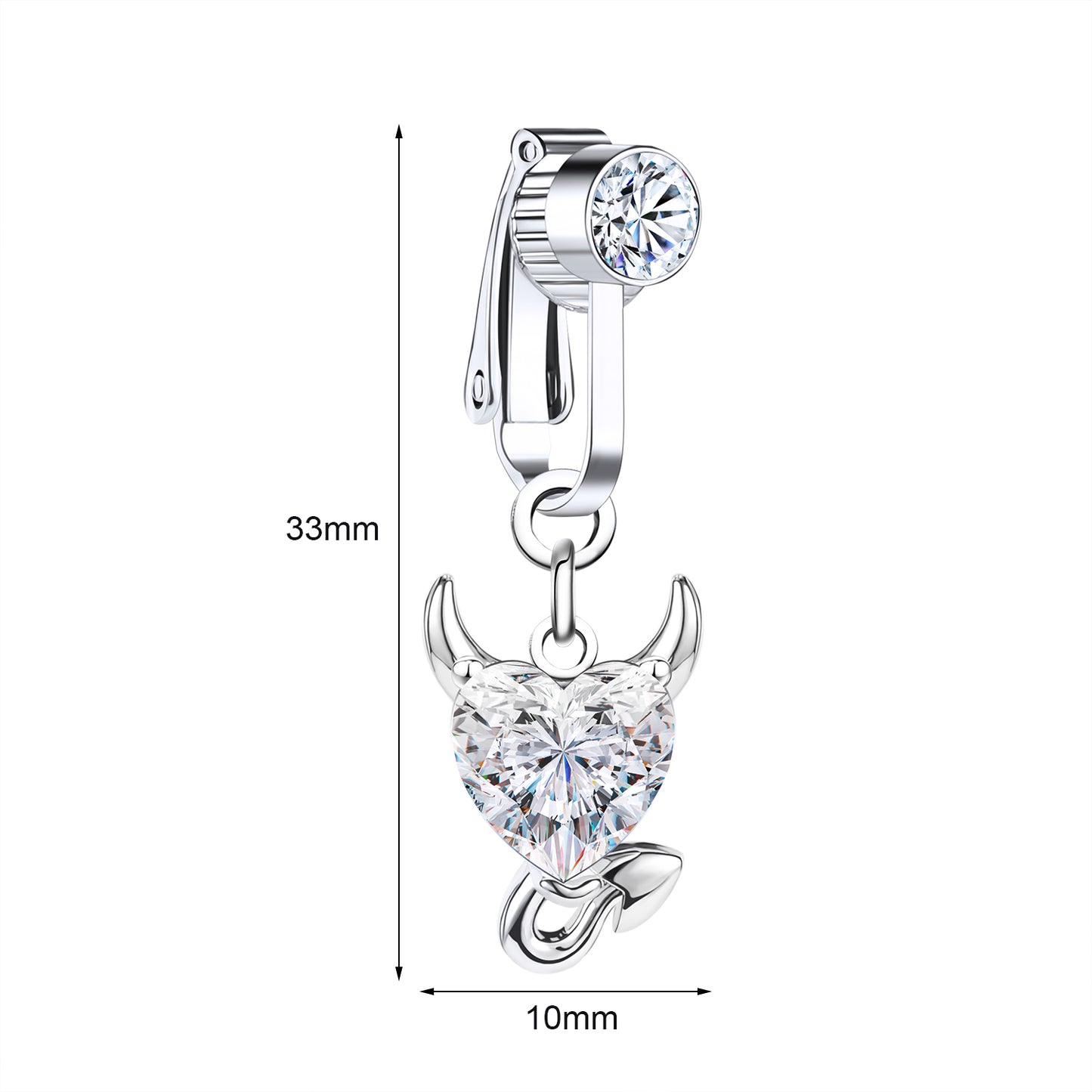 Fake-Silver-Belly-Navel-Clip-Demon-Crystal-Belly-Button-Ring