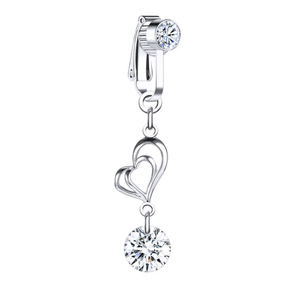 Fake-Silver-Belly-Navel-Clip-Hollow-Out-Heart-Belly-Button-Ring