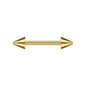 2pcs 14G Simple Nipple Ring Gold Spike Nipple Piercing