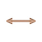 2pcs 14G Simple Nipple Ring Rose Gold Spike Nipple Piercing