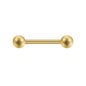 2pcs 14G Simple Nipple Ring Gold Frosted Ball Nipple Piercing