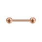 2pcs 14G Simple Nipple Ring Rose Gold Frosted Ball Nipple Piercing