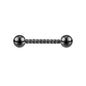 2pcs 14G Simple Nipple Barbell Ring Black Screw Rod Nipple Piercing