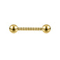 2pcs 14G Simple Nipple Barbell Ring Gold Screw Rod Nipple Piercing