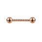 2pcs 14G Simple Nipple Barbell Ring Rose Gold Screw Rod Nipple Piercing