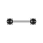 2pcs 14G Black Stone Nipple Barbell Ring Claw Nipple Piercing