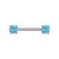 2pcs 14G Blue Stone Nipple Barbell Ring Claw Nipple Piercing