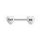 2pcs 14G Idea Nipple Barbell Ring Heart Nipple Piercing