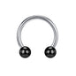 2pcs 14G Pearl Nipple Barbell Ring Horse Shoe Nipple Piercing