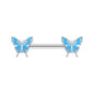 2pcs 14G Butterfly Nipple Barbell Ring Cute Nipple Piercing