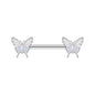 2pcs 14G Butterfly Nipple Barbell Ring Cute Nipple Piercing