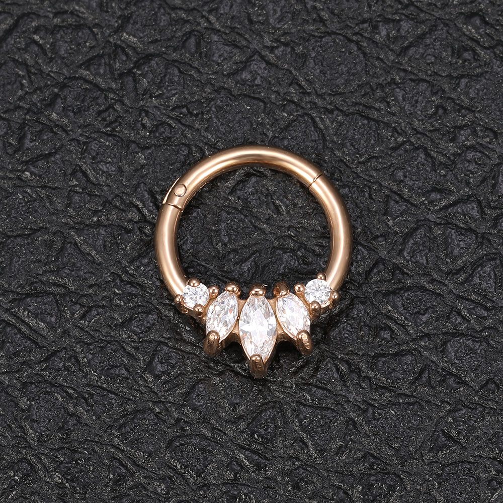 Septum-Clicker-16g-Nose-Ring-Helix Tragus-Cartilage-Piercing-zs-body-Jewelr-Rose-gold-zirconia-online-shop