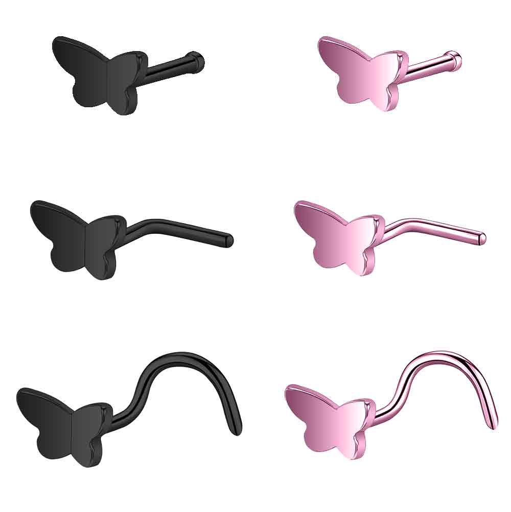 20g-pink-black-butterfly-nose-rings-piercing-nose-bone-l-shape-curve-nose-studs