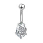 14g Teardrop Crystal Belly Button Piercing Summer Belly Bars Navel Ring